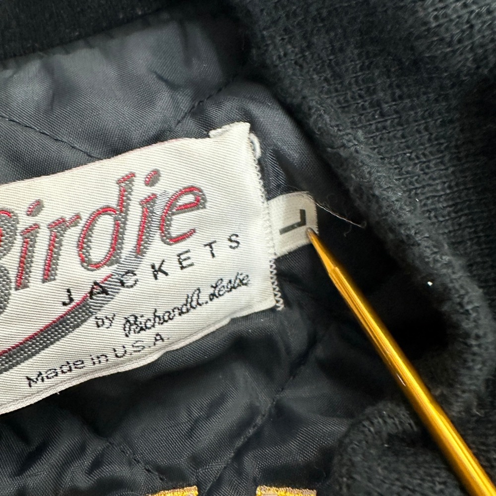 Birdie Mens Jacket Size L Vintage Teamsters Local 568 Wool Leather Varsity Union - Picture 7 of 11